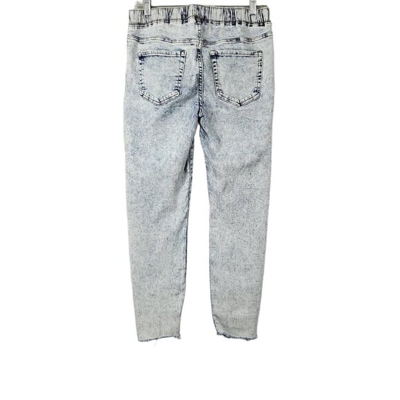 💎 210 Re-Generation By Celebrity Pink Poppy Denim Distressed Tapered Jeans - Picture 5 of 7